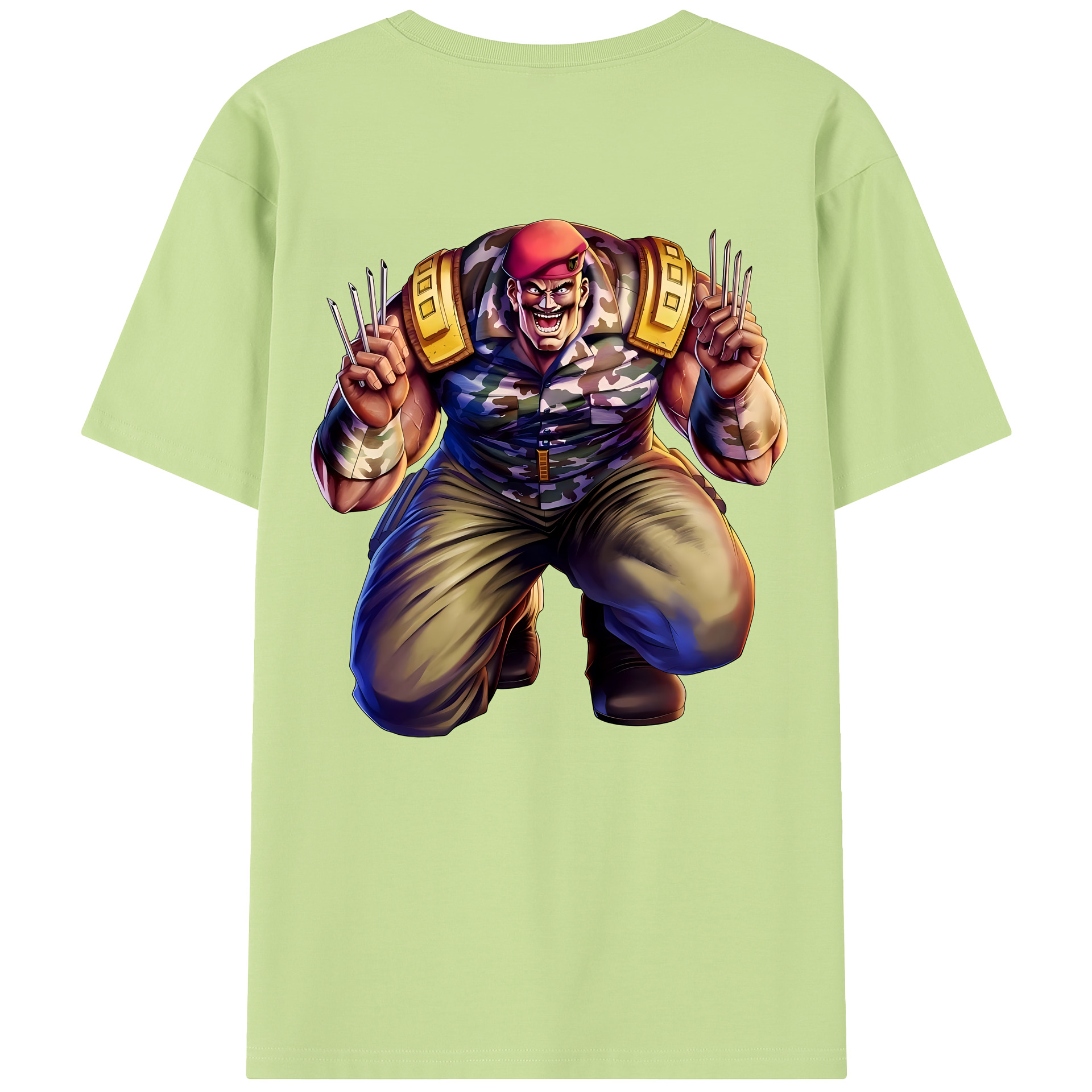 （画像用） 北斗の拳 Fist of the North Star 綿100％半袖Tシャツ（背面プリント）